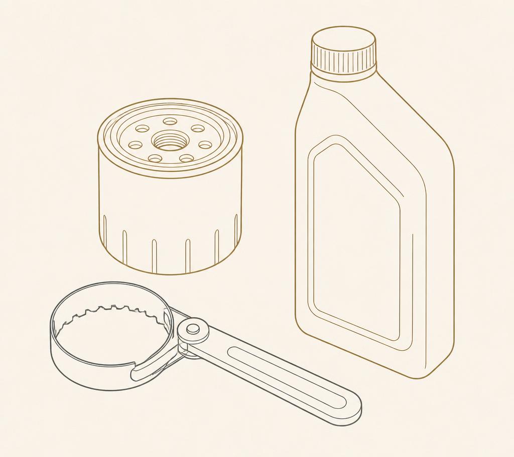 Line illustration representing maintenance notes