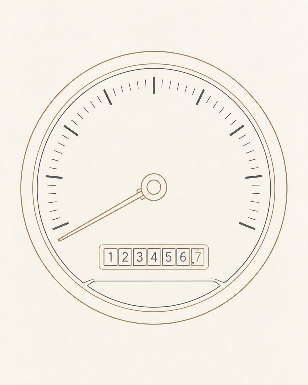 Line illustration representing mileage milestones